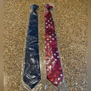 2 Men Clip on Ties